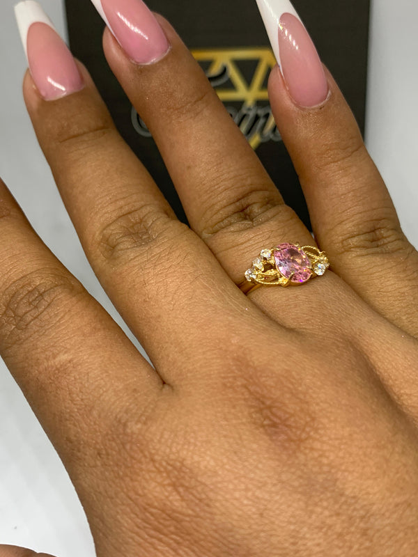 ANILLO CIRCON ROSA ORO18KT REF2014
