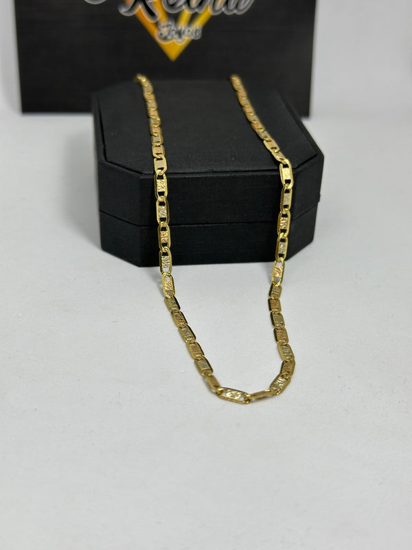 CADENA ESCALERA 3 OROS 18KT ITALY 9,56GR 51.3CM 4MM REF1311