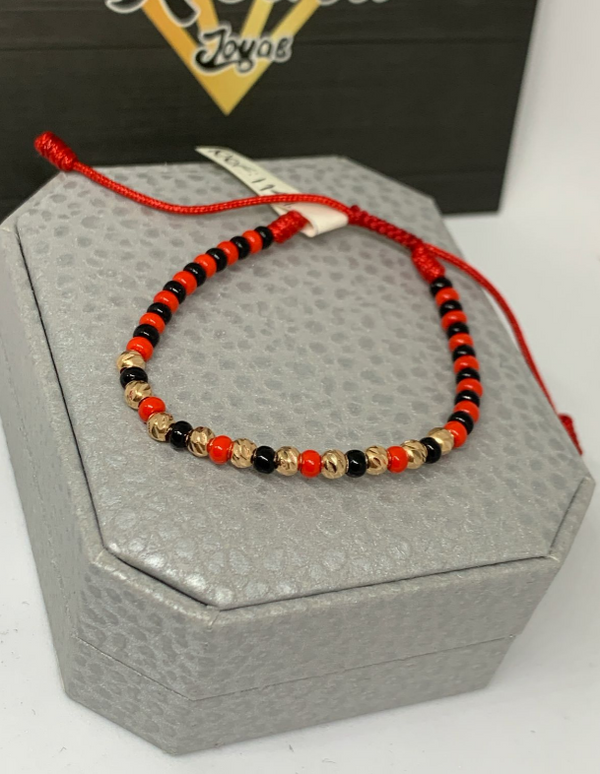 PULSERA TEJIDA CORAL ORO18KT NAC REF1141