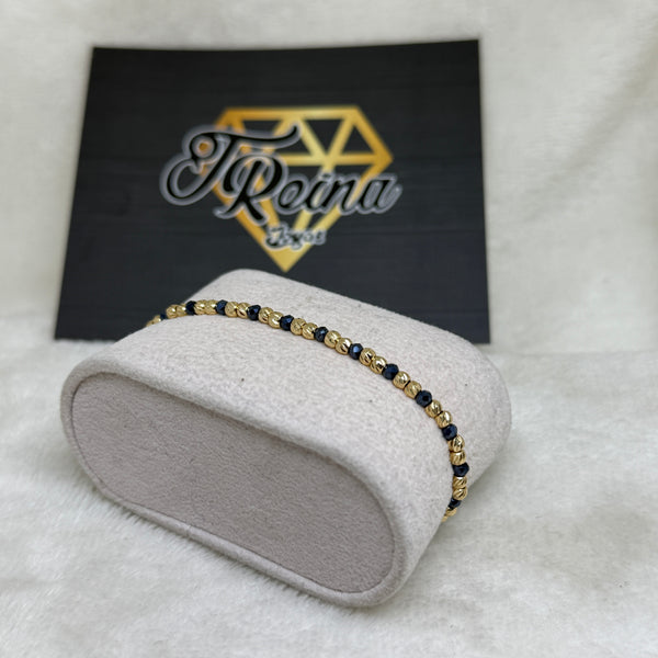 Pulsera muranos oro18kt 3mm diamntadas