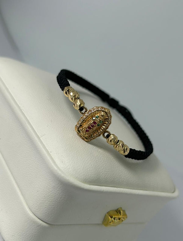 PULSERA TEJIDA VIRGEN GUDALUPE BALIN #4 1,56GR NACI ORO 18KT
