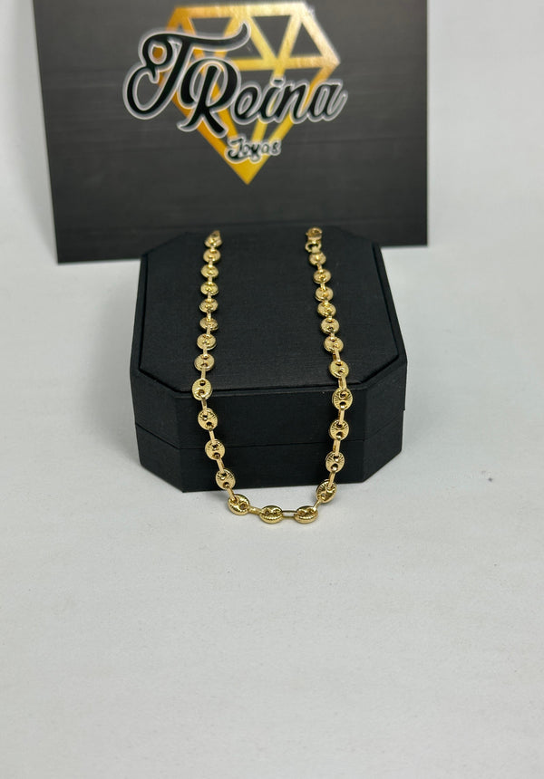PULSERA GC DIAMANTADA ORO 18KT NAC 3.62GR 20.5CM 4MM REF1441