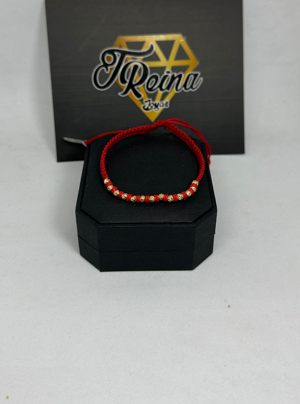 PULSERA TEJIDA HILO ROJO ORO 18KT NAC REF1447