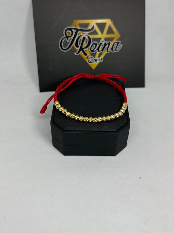 PULSERA TEJIDA HILO ROJO ORO 18KT NAC REF1448