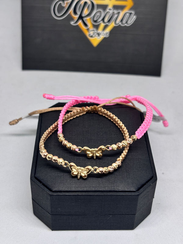 PULSERA TEJIDA MARIPOSA ORO 18KT NAC REF1519
