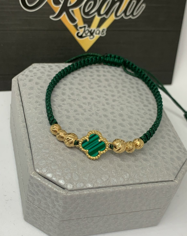 PULSERA TEJIDA TREBOL ORO18KT NAC 1,9GR REF1143