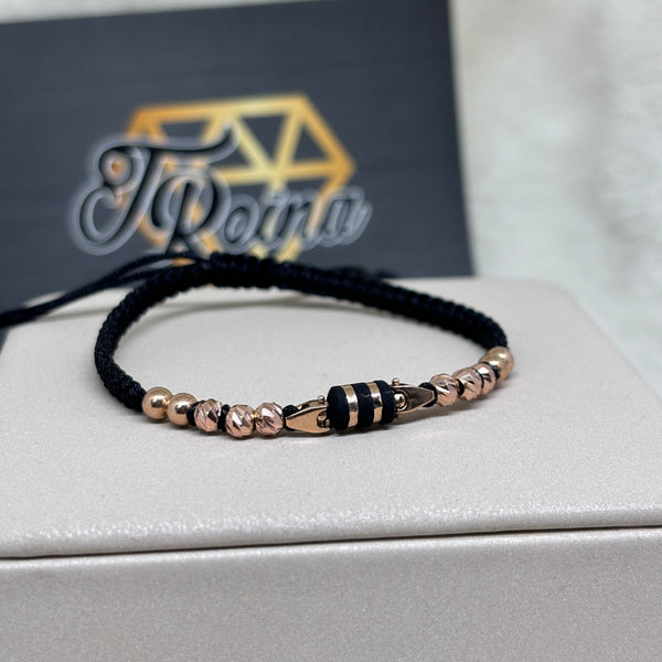 Pulsera herreaje oro18kt 4mm rosado