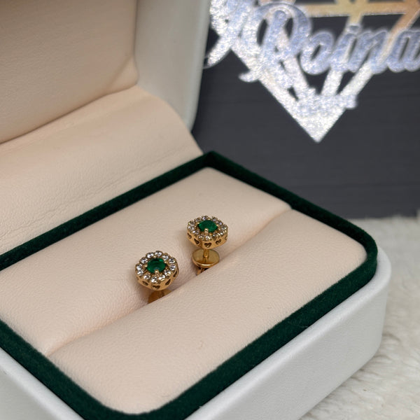 Topos Esmeraldas oro18kt con circones