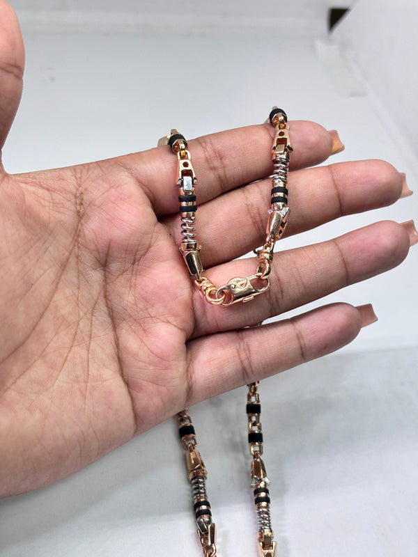 CADENA RUSTICA 109,70GR 70CM 6MM NACI ORO ROSADO 18KT