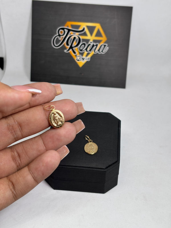 DIJE VIRGEN MILAGROSA 0,90D 2CM NACI ORO 18KT