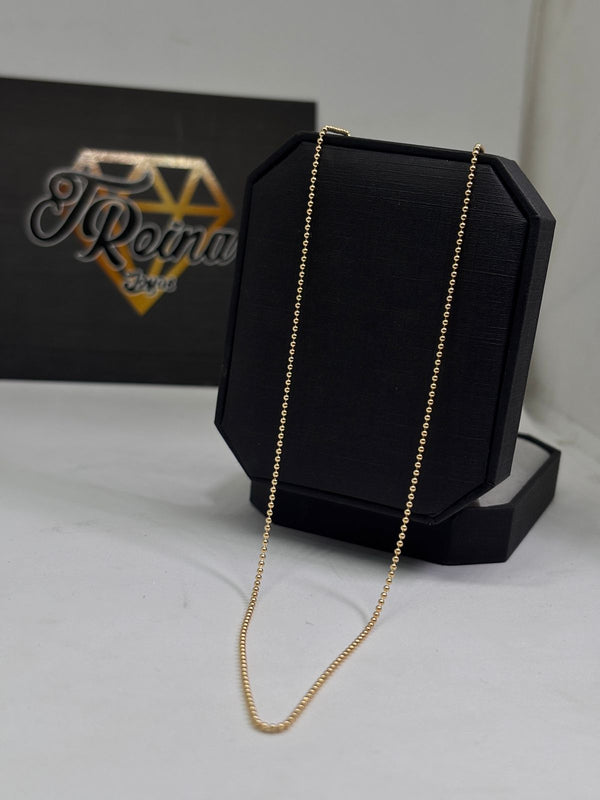 CADENA MILITAR LISA 3,75GR 60CM 1MM ITA ORO 18KT