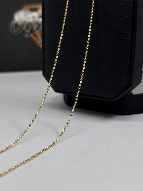 CADENA MILITAR DIAMANTADA 3,66GR 60CM 1MM ITA ORO 18KT