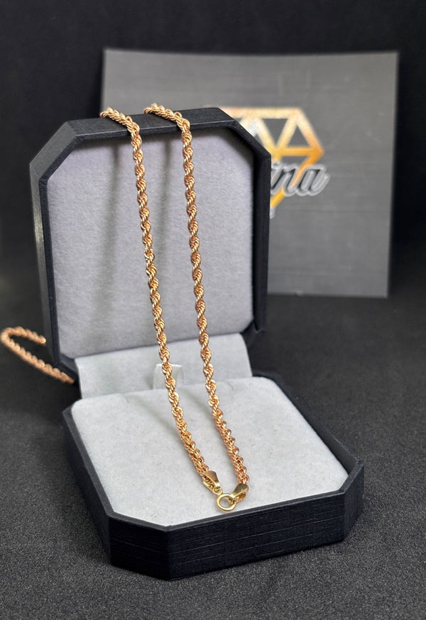 CADENA LAZO ORO ROSA BROCHE AMARILLO 4,44GR 50CM 3MM ITA ORO 18KT