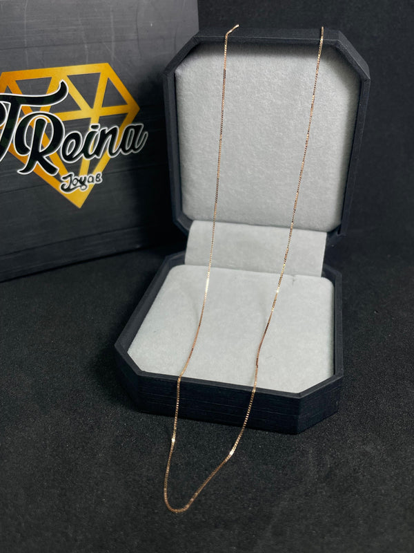 CADENA VENECIANA 1,23GR 50CM 1MM ORO ROSA 18KT ITA