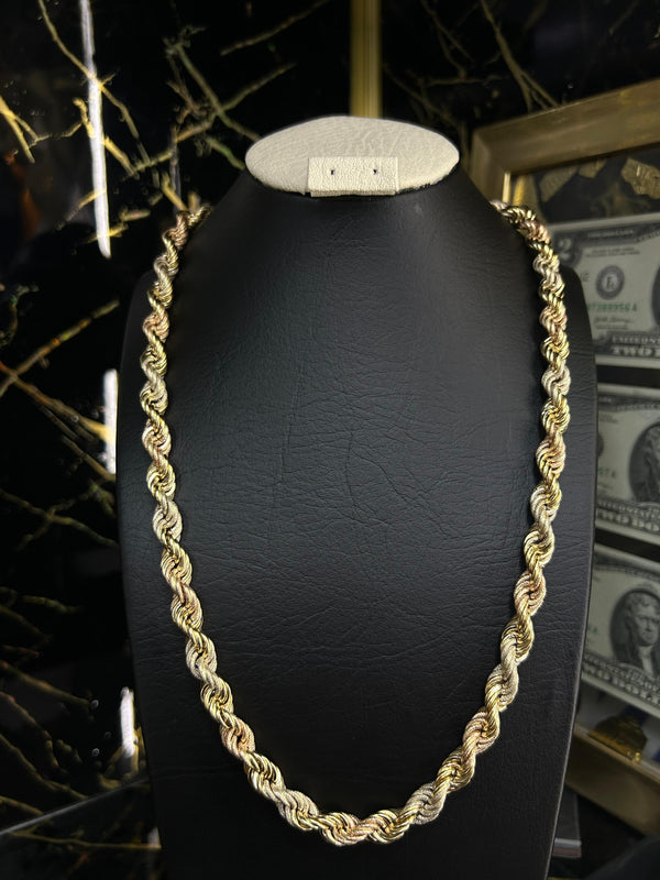 CADENA LAZO 34,56GR  61CM 9MM ITA 3 OROS 18KT