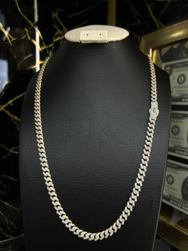 CADENA MÓNACO CHAIN CIRCONES 31,34GR 61CM 7MM ITA ORO 18KT