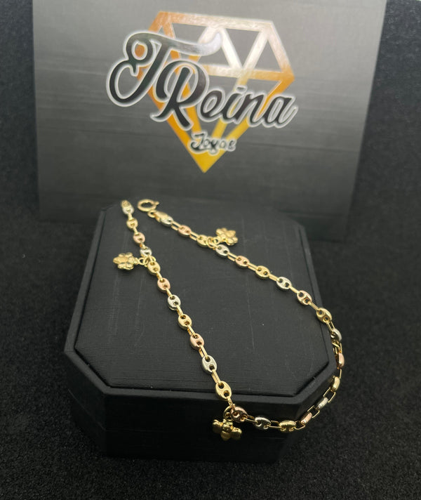 PULSERA GUCCI ABEJITAS 3OROS 2,76GR 18,5CM 3MM NACÍ ORO 18KT
