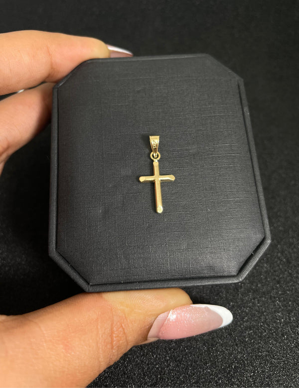 DIJE MINI CRUZ 0,39D LARGO 2CM ANCHO 1CM NACÍ ORO 18KT