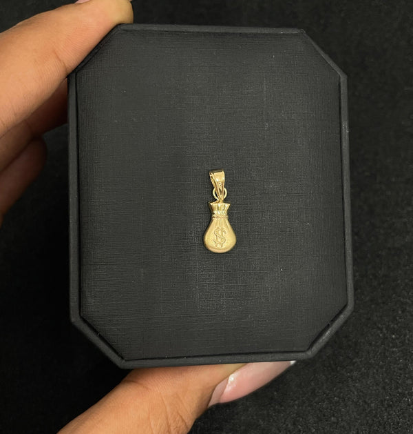 DIJE BOLSA DINERO MINI 0,40D LARGO 1,5CM ANCHO 6MM NACÍ ORO 18KT