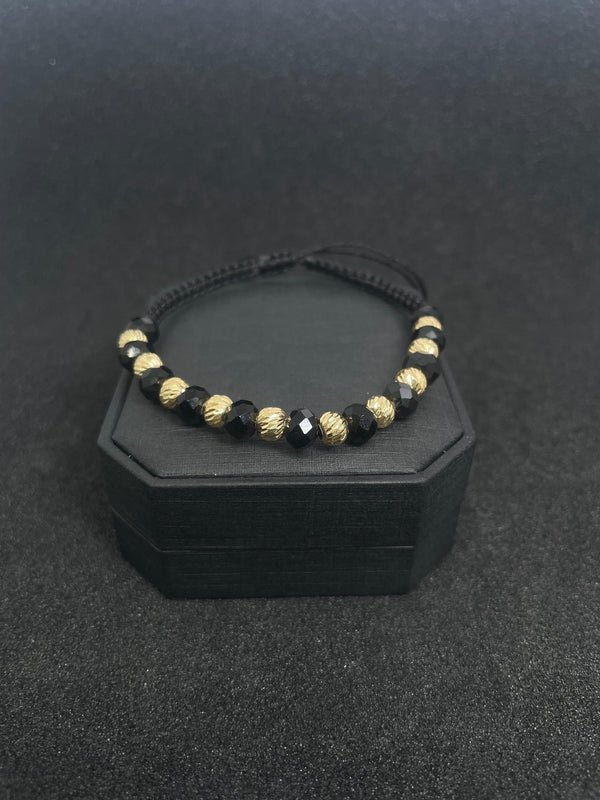 PULSERA TEJIDA MÚRANOS 1GR BALÍN #5 NACÍ ORO 18KT