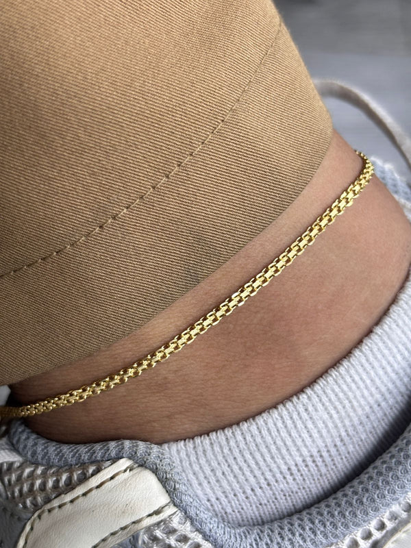 TOBILLERA BISMARK 3GR 22CM 3MM ITA ORO 18KT