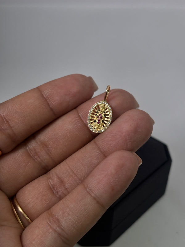DIJE VIRGEN GUADALUPE CIRCONES 1,34GR 2CM NACI ORO 18KT