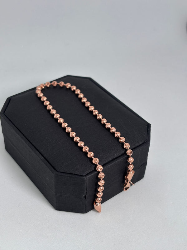 PULSERA MILITAR 5,50GR 20CM 3MM ITA ORO ROSA 18KT