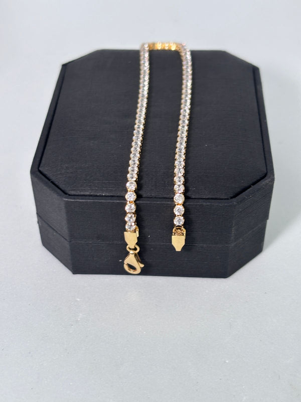 PULSERA TENIS CIRCONES BLANCOS 4,06GR 19CM 3MM ITA ORO 18KT