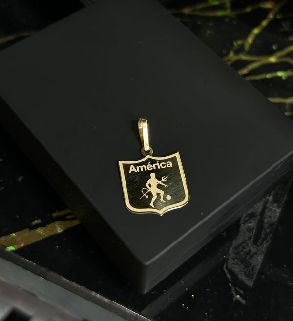 DIJE ESCUDO AMERICA 1,44GR LARGO 3CM ANCHO 1,9CM NACI ORO 18KT