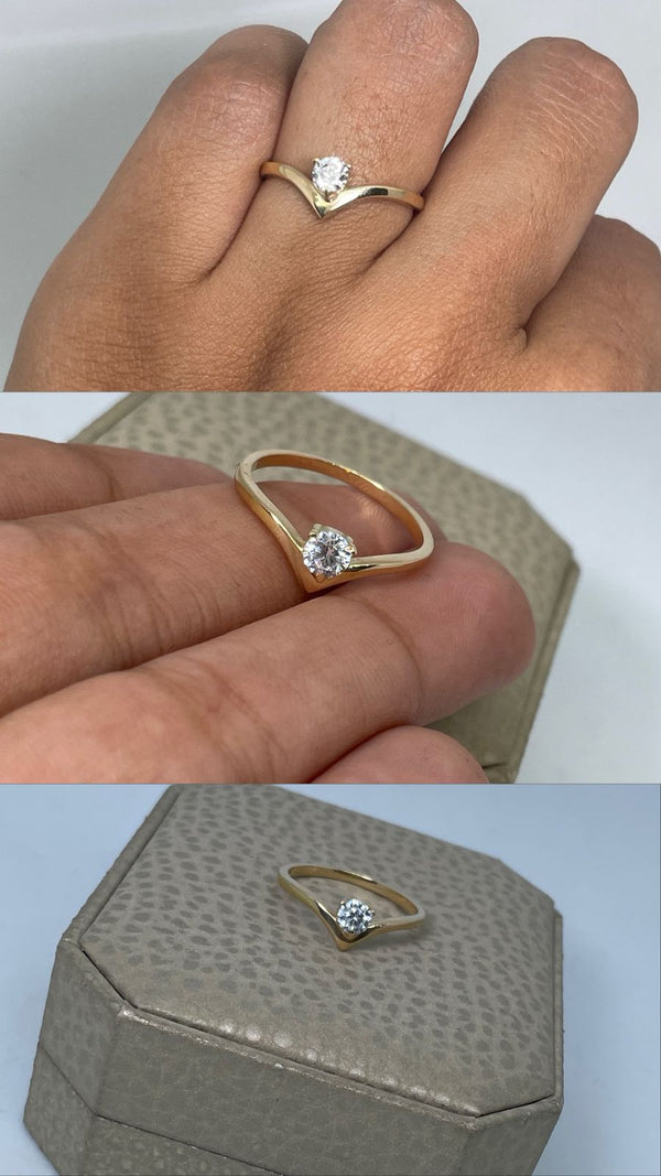 ANILLO SOLITARIO 1,96GR TALLA 7 NACÍ ORO 18KT
