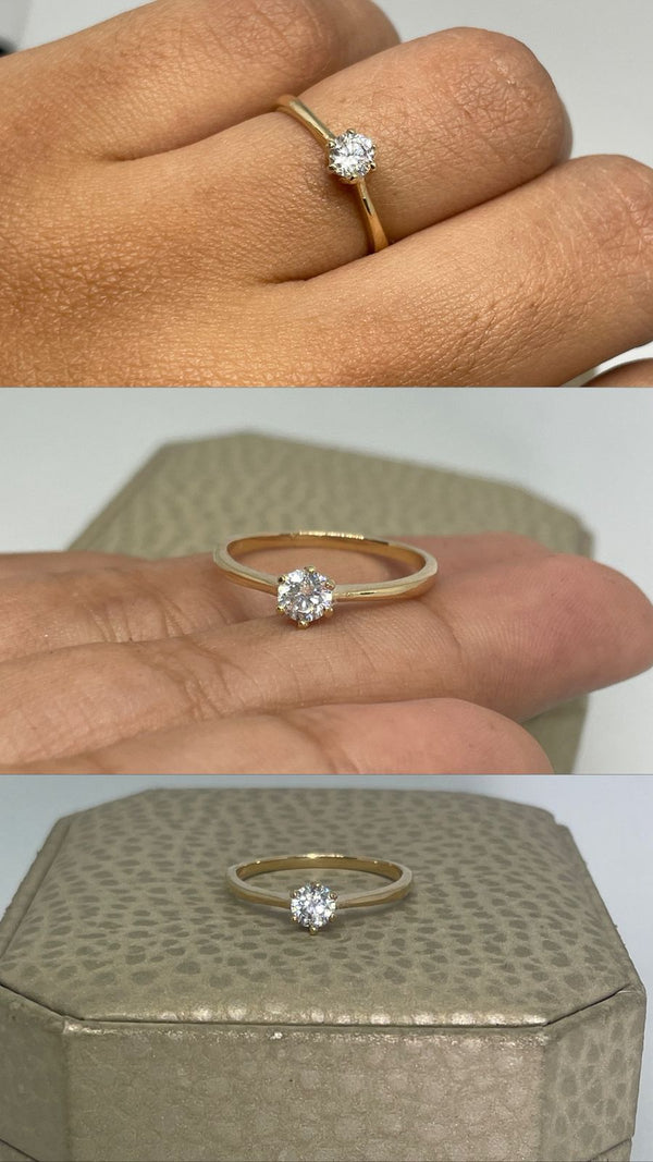 ANILLO SOLITARIO 1,59GR TALLA 5/2 NACÍ ORO 18KT