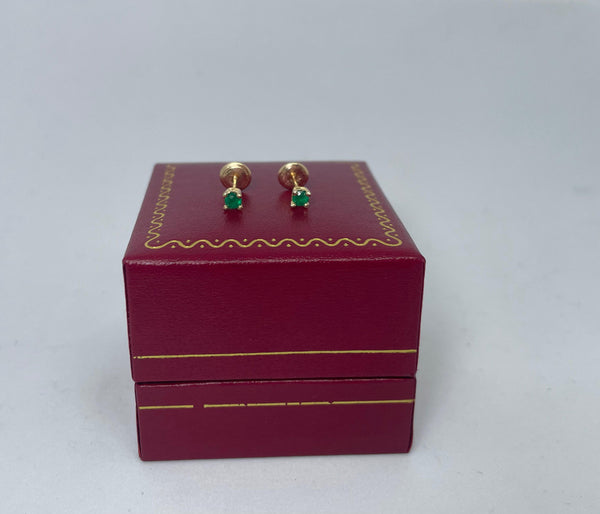 TOPOS ESMERALDAS 4MM NACI ORO 18KT