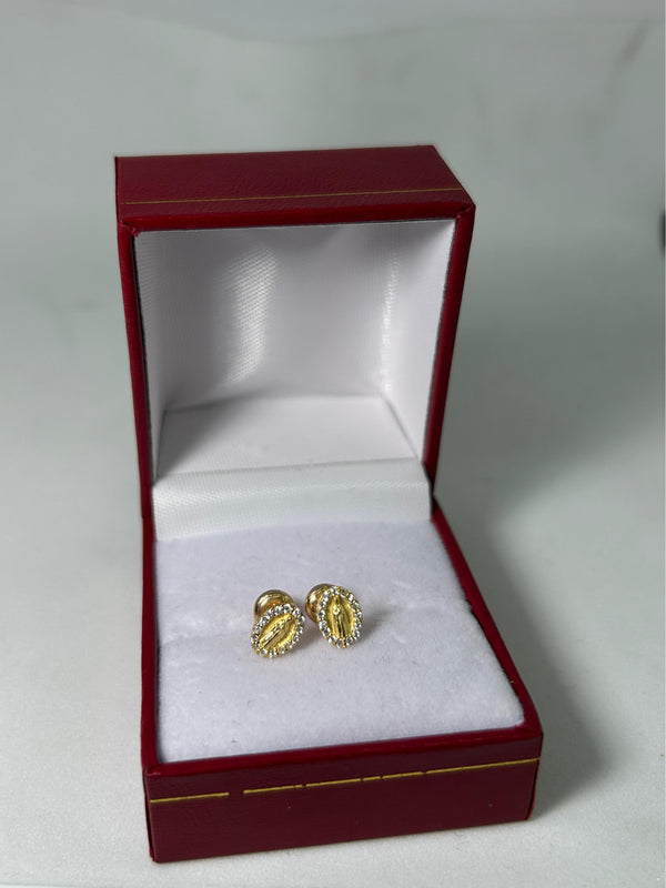 TOPOS VIRGEN PIEDRAS CIRCONES 1,13GR NACI ORO 18KT