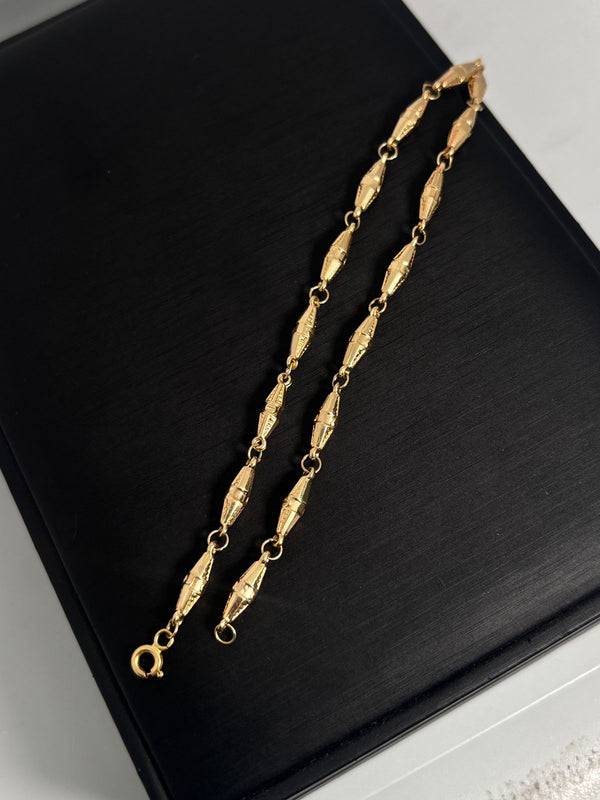 TOBILLERA DUBAI 4,75GR 25CM 4MM NACI ORO 18KT