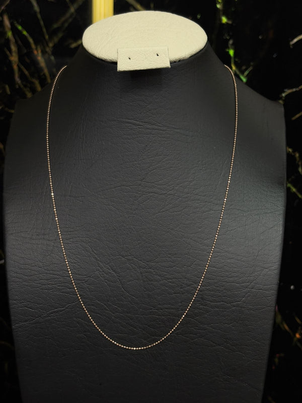 CADENA MILITAR DIAMANTADA ORO ROSA 2,02GR 50CM 1MM ITA ORO 18KT