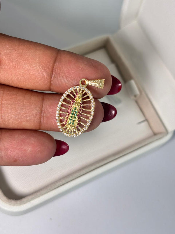 DIJE VIRGEN GUADALUPE 2,43GR LARGO 3CM ANCHO 1,5CM NACI ORO 18KT