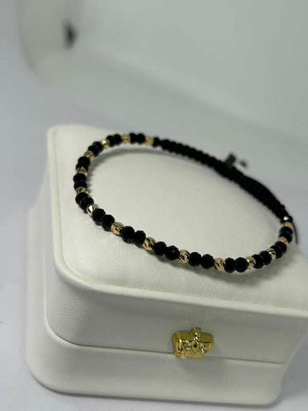 PULSERA TEJIDA CON MURANO 0.70D NACI ORO 18KT