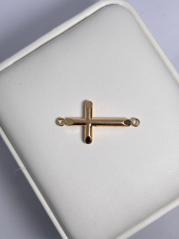 HERRAJE CRUZ LISA 1GR LARGO 3CM NACI ORO 18KT