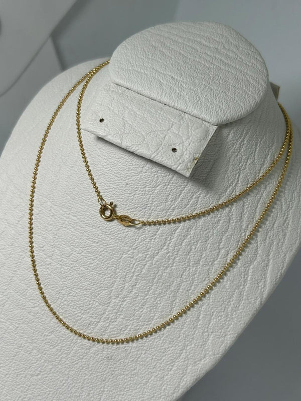 CADENA MILITAR LISA 3,75GR 60CM 1MM ITA ORO 18KT